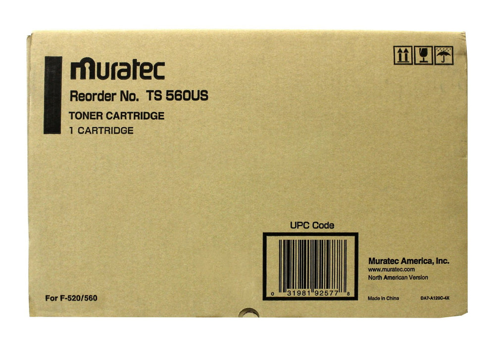 Muratec TS-560US toner for fax 520/560, 15,000 page yield.