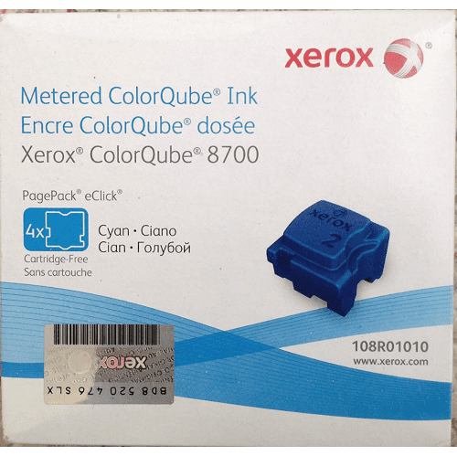 Xerox ColorQube 8700 Cyan Solid Ink Cartridge, 4/box,  Genuine OEM - toners.ca