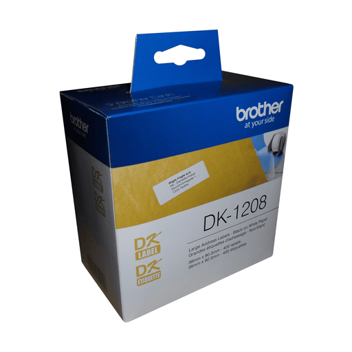 Brother DK-1208 Large Address Paper Labels (400 Labels) - 1.4" x 3.5" (38 mm x 90.3 mm) - toners.ca