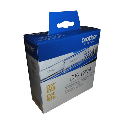 Brother DK-1204 Multi-Purpose Paper Labels (400 Labels) - 0.66" x 2.1" (17 mm x 54.3 mm) - toners.ca