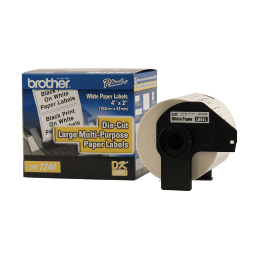Brother DK-1240 Large Multi-Purpose Labels (600 Labels) - 1.9" x 4" (50.5 mm x 101 mm) - toners.ca
