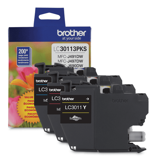 Brother Genuine LC30113PKS 3-Pack Standard-yield Colour Ink Cartridges - toners.ca