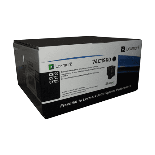 Genuine Lexmark CS720, CS725, CX725 Toner — Complete Set (Black/Cyan/Magenta/Yellow)