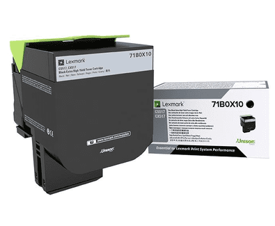 Genuine Lexmark CS317/CS417/CS517 & CX317/CX417/CX517 (71B series) Toner — Complete Set (Black/Cyan/Magenta/Yellow)