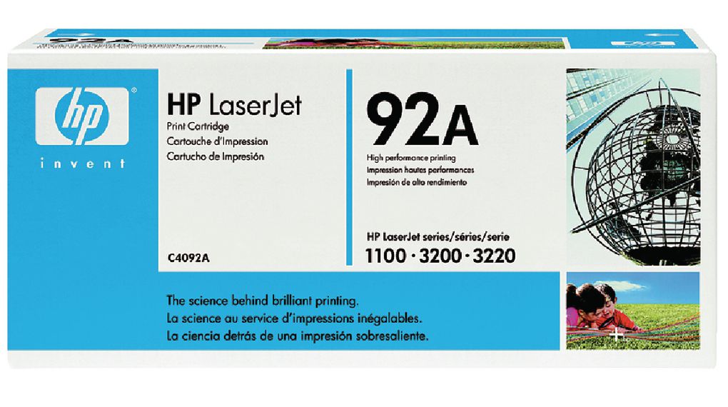 HP 92A Black Toner Cartridge (C4092A) For Hp Laserjet 1100, 3200 Series