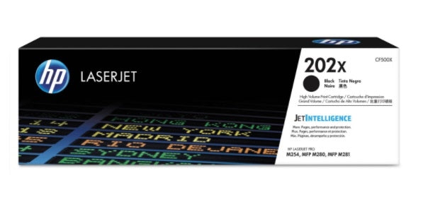 Genuine HP Color LaserJet Pro M254 / MFP M280 / M281 (HP 202A/202X) Toner — Complete Set (Black/Cyan/Magenta/Yellow)
