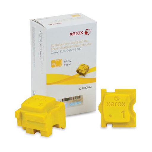 Xerox ColorQube 8700 Yellow Solid Ink Cartridge, 2/box, Genuine OEM - toners.ca
