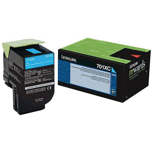 Lexmark CS510 Cyan Toner Cartridge, Extra High Yield, Genuine OEM (70C0XCG, 70C0X20, 700X2, 701XC) - toners.ca