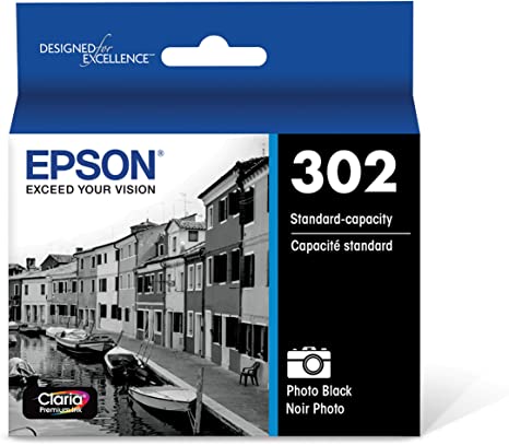 T302120S Epson 302 Photo Black Original Ink Cartridge - toners.ca