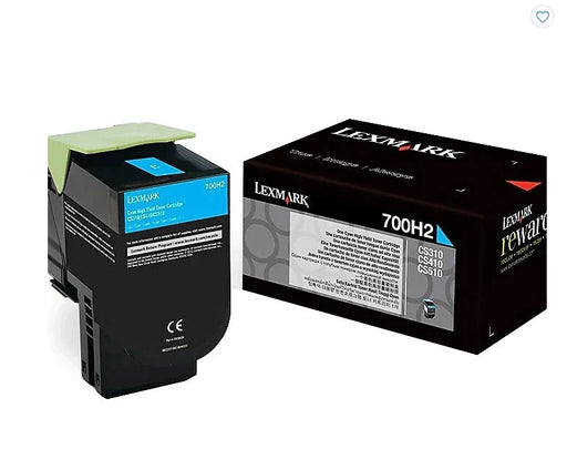 Lexmark CS310 CS410 Cyan Toner Cartridge, High Yield, Genuine OEM (70C1HC0, 700H2, 701H, 70C0HCG) - toners.ca