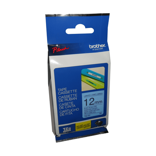 Brother Genuine TZe531 Black on Blue Laminated Tape for P-touch Label Makers, 12 mm wide x 8 m long - toners.ca