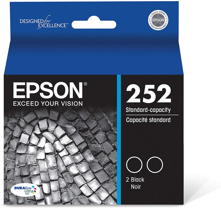 T252120D2 Epson 252 Durabrite Ultra Black Ink Dual Pack - toners.ca