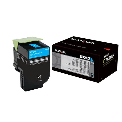 Lexmark CX510 Cyan Toner Cartridge, Extra High Yield, Genuine OEM (80C0XCG, 80C0X20) - toners.ca