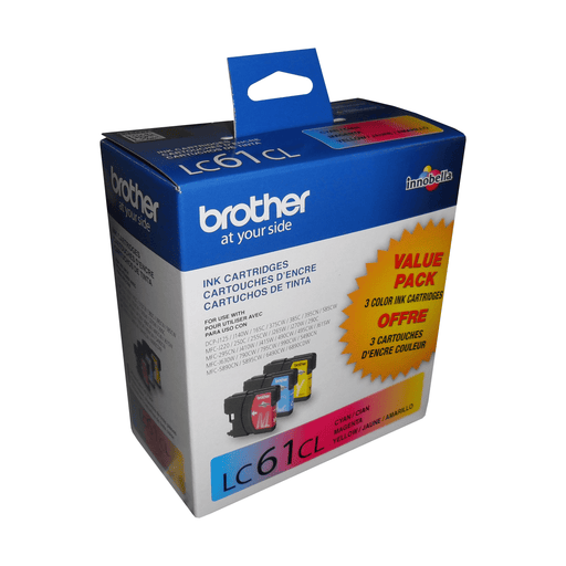 Brother LC613PKS 3-Pack of Innobella  Colour Ink Cartridges, Standard Yield (1 each of Cyan, Magenta, Yellow) - toners.ca