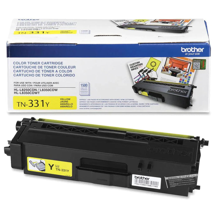 Brother tn-331y Yellow Toner Cartridge, Genuine OEM - toners.ca