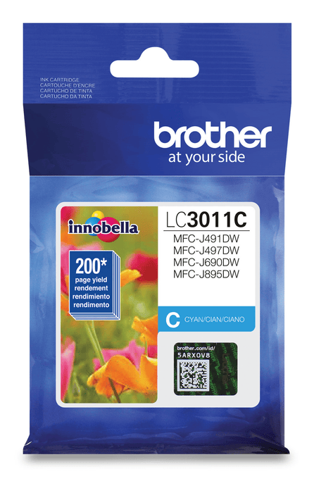 Brother LC3011CS  Cyan Ink Cartridge, Standard Yield - toners.ca