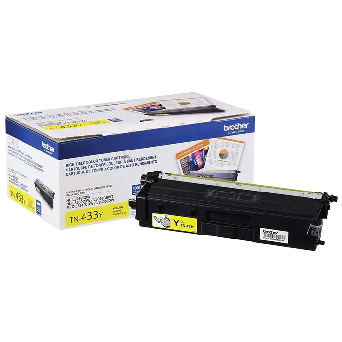 Brother tn-433 Yellow Toner Cartridge, High Yield, Genuine OEM - toners.ca