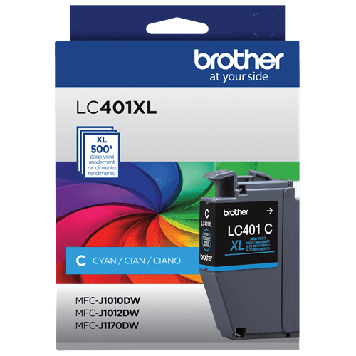 Brother Genuine LC401XLCS High-Yield Cyan Ink Cartridge - toners.ca