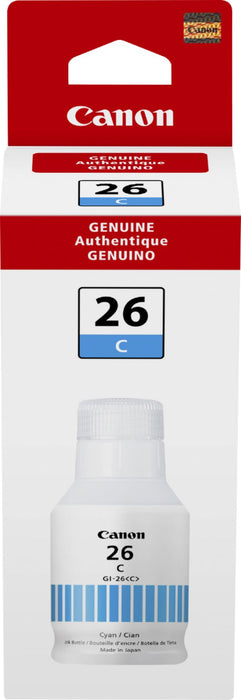 GI-26 Cyan Ink Bottle SKU 4421C001 - toners.ca