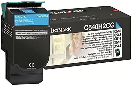 Lexmark C540 Cyan Toner Cartridge, High Yield, Genuine OEM (C540H2CG, C540H4CG) - toners.ca