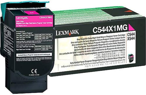 Lexmark C544 Magenta Toner Cartridge, Extra High Yield, Genuine OEM (C544X2MG, C544X4MG) - toners.ca