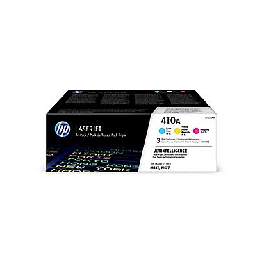 HP cf251am LaserJet M452 M477 C/M/Y Toner Cartridge, 3PK, Genuine OEM - toners.ca