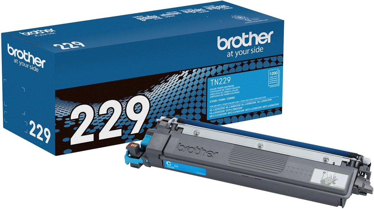 Brother Genuine TN229C Standard Yield Cyan Toner Cartridge