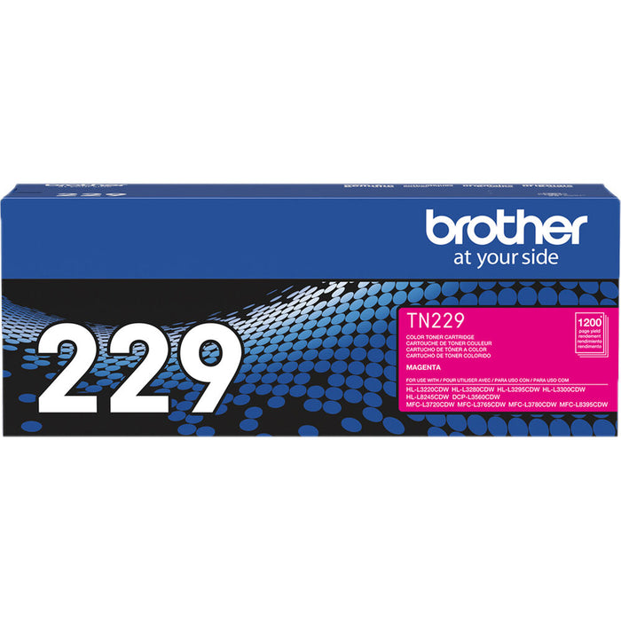 Brother Genuine TN229M Standard Yield Magenta Toner Cartridge