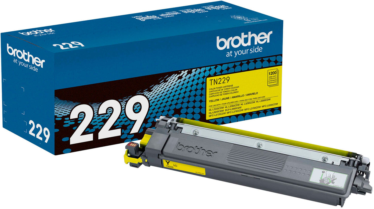 Brother Genuine TN229Y Standard Yield Yellow Toner Cartridge