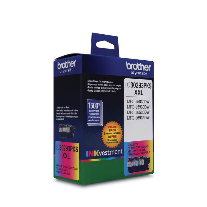 Brother LC30293PKS Innobella  Cyan, Magenta, Yellow Ink Cartridges, Super High Yield - toners.ca