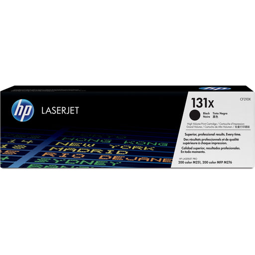 HP cf210x LaserJet #131X Black Toner Cartridge, high yield, Genuine OEM - toners.ca