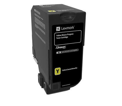 Lexmark CS720,CS/CX725 Yellow Return Program 3K Toner Cartridge - toners.ca