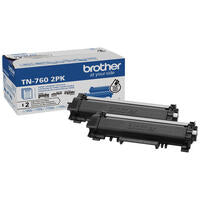 Brother Genuine TN760 2PK High-Yield Black Toner Cartridge Multipack - toners.ca