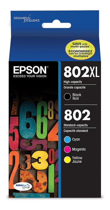 T802XL-BCS Epson 802XL HC Black and Color Original Ink Cartridge - toners.ca