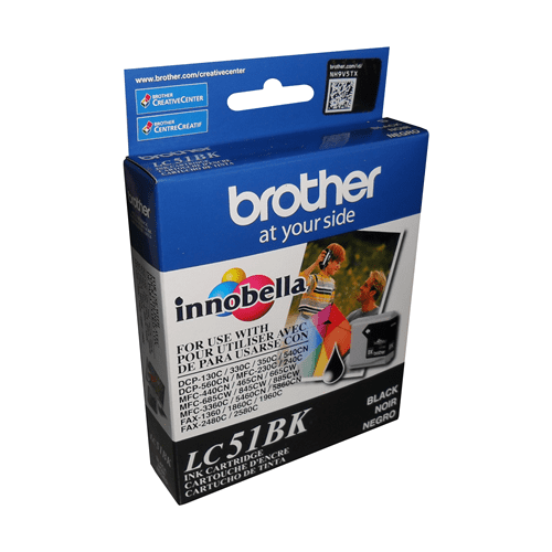 Brother LC51BKS Innobella  Black Ink Cartridge, Standard Yield - toners.ca