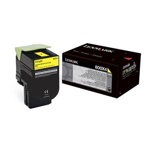 Lexmark CX510 Yellow Toner Cartridge, Extra High Yield, Genuine OEM (80C0X40, 80C0XYG) - toners.ca