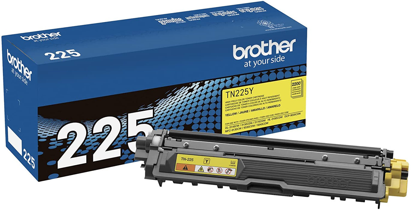 Brother tn-225y Yellow Toner Cartridge, Genuine OEM - toners.ca