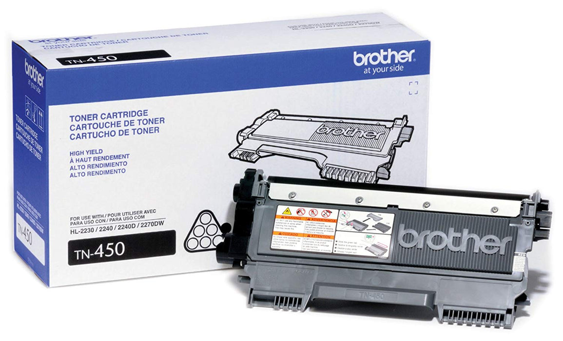 Brother tn-450 Black Toner Cartridge, High Yield, Genuine OEM - toners.ca